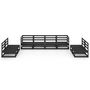Voir la diapositive 3 : VIDAXL Salon de jardin 8 pcs noir bois de pin massif