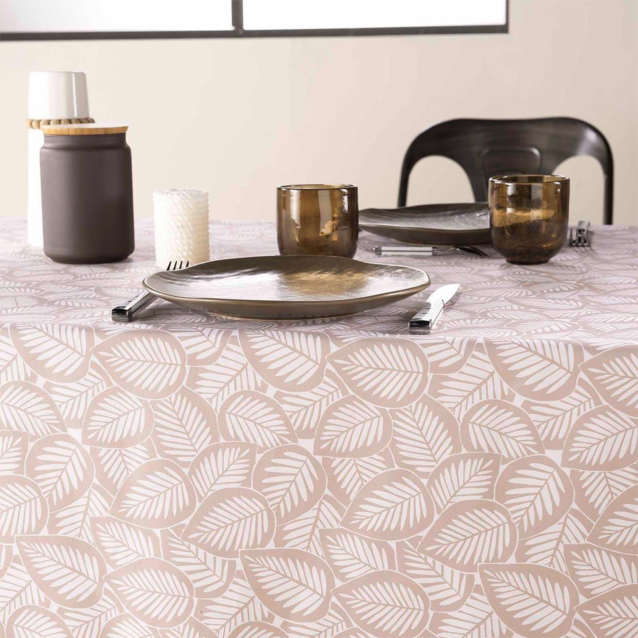 Voir la diapositive 2 : Douceur d'Intérieur Nappe en microfibre  divany  140x240cm naturel