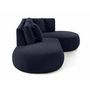 Voir la diapositive 5 : LISA DESIGN Santorini - canapé modulable d'angle droit + pouf - 4 places - en tissu texturé