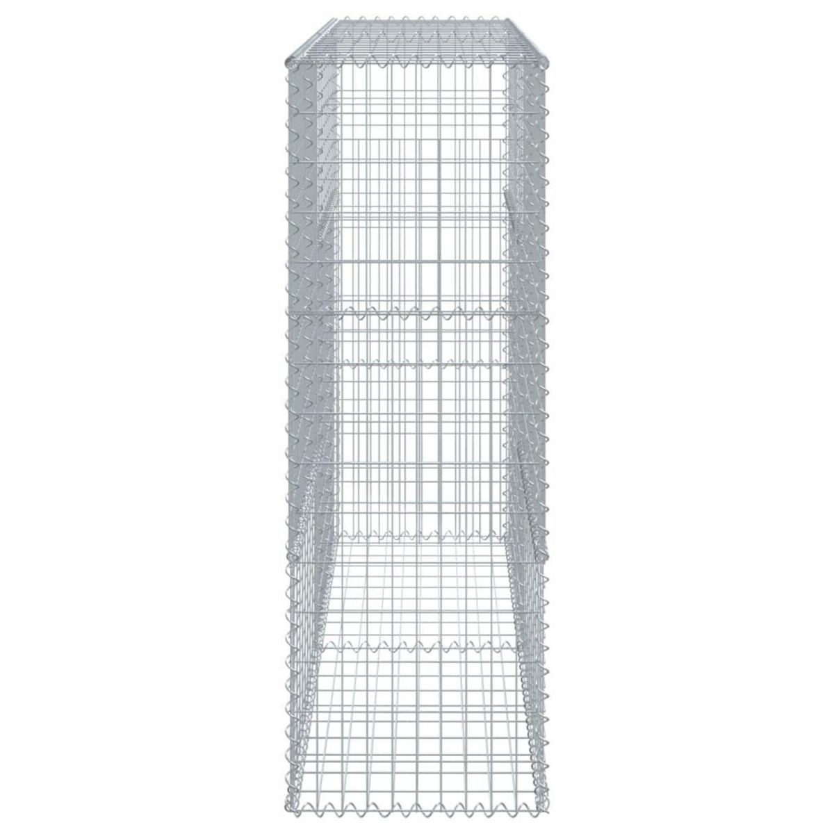 VIDAXL Panier gabion avec couvercle 200x50x150 cm fer galvanise