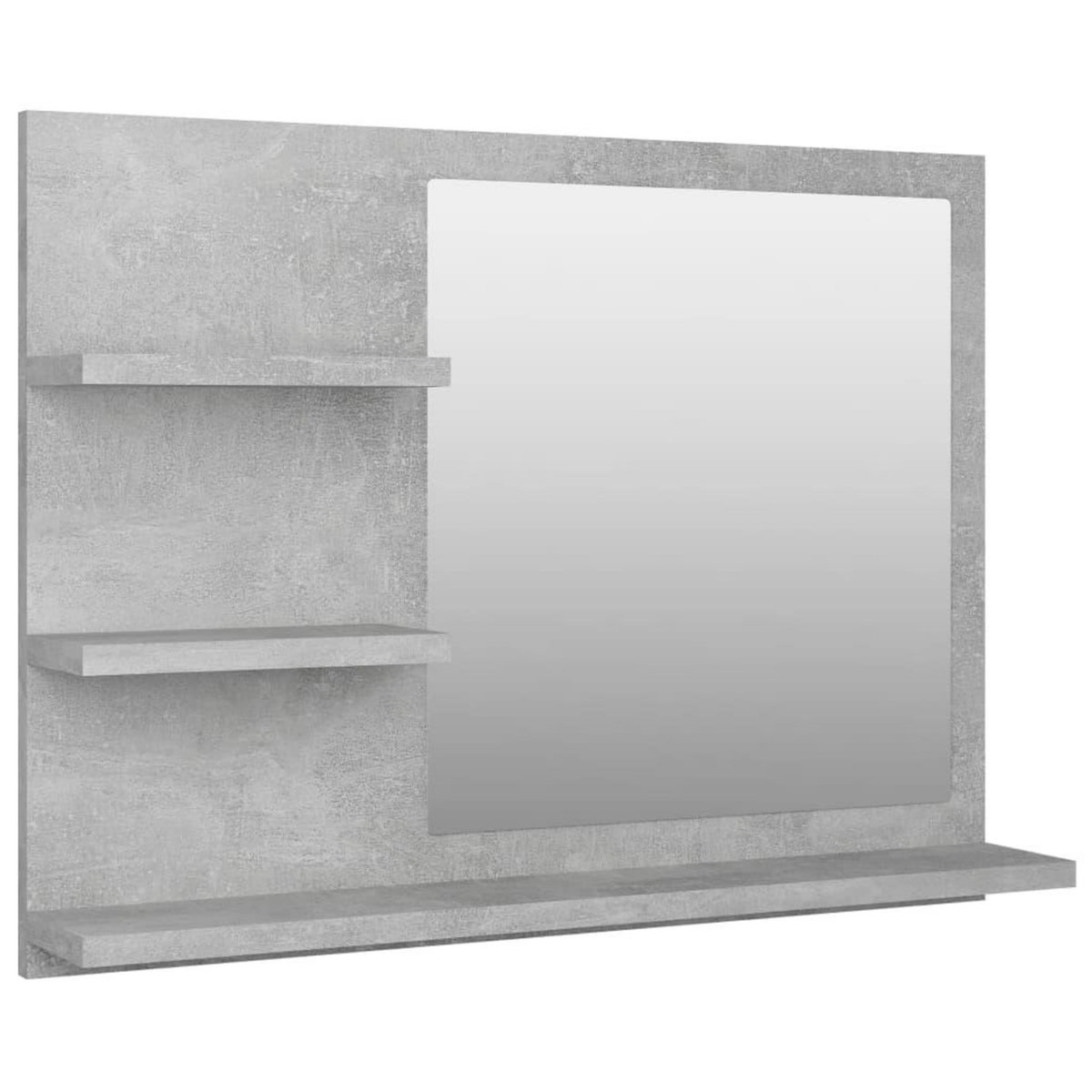 VIDAXL Miroir de salle de bain gris beton 60x10,5x45cm bois ingenierie