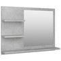 Voir la diapositive 2 : VIDAXL Miroir de salle de bain gris beton 60x10,5x45cm bois ingenierie