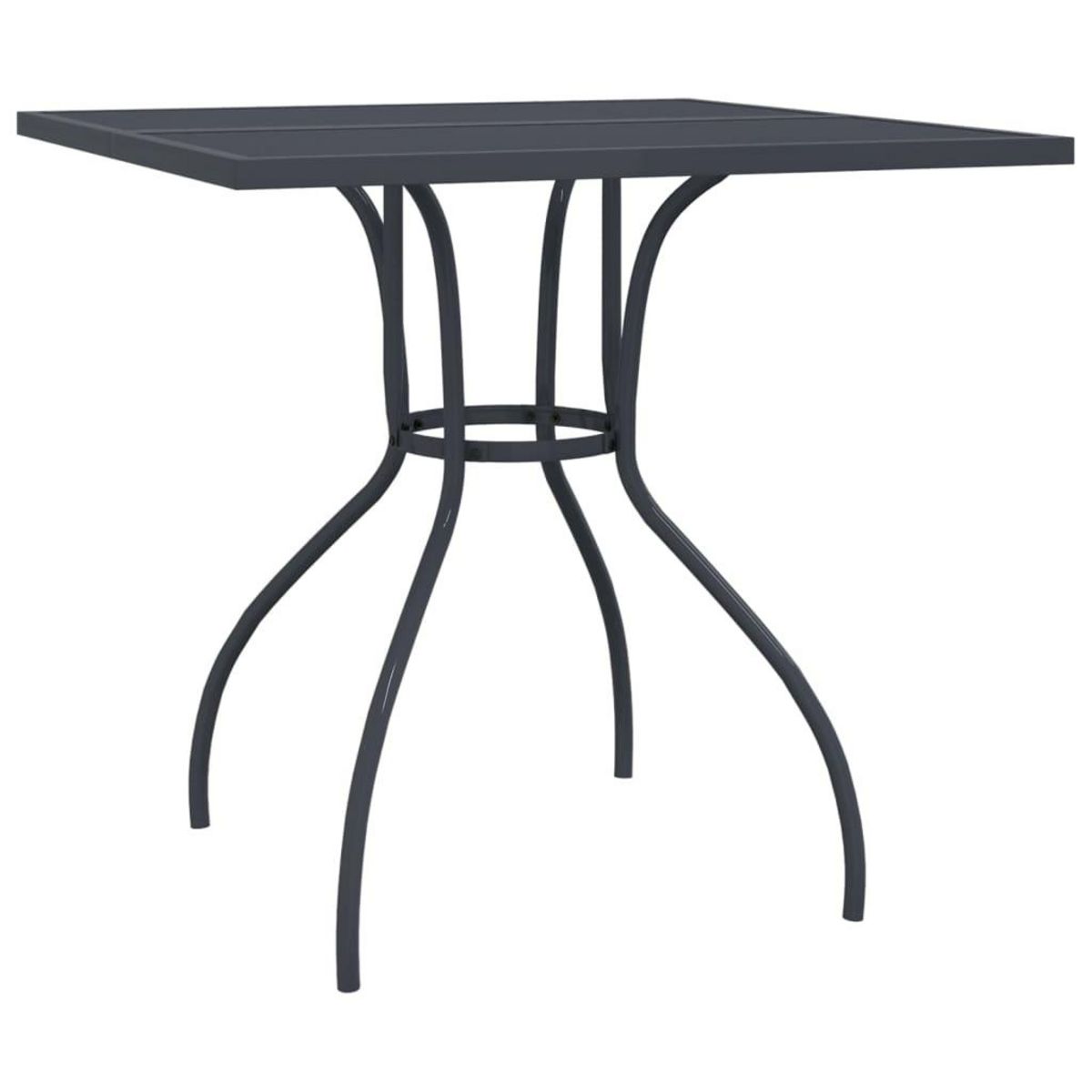 VIDAXL Table de jardin anthracite 80x80x72,5 cm Treillis d'acier