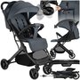 Voir la diapositive 1 : tectake Poussette buggy pliage à une main avec harnais à 5 points, frein de stationnement et arceau de sécurité gris anthracite