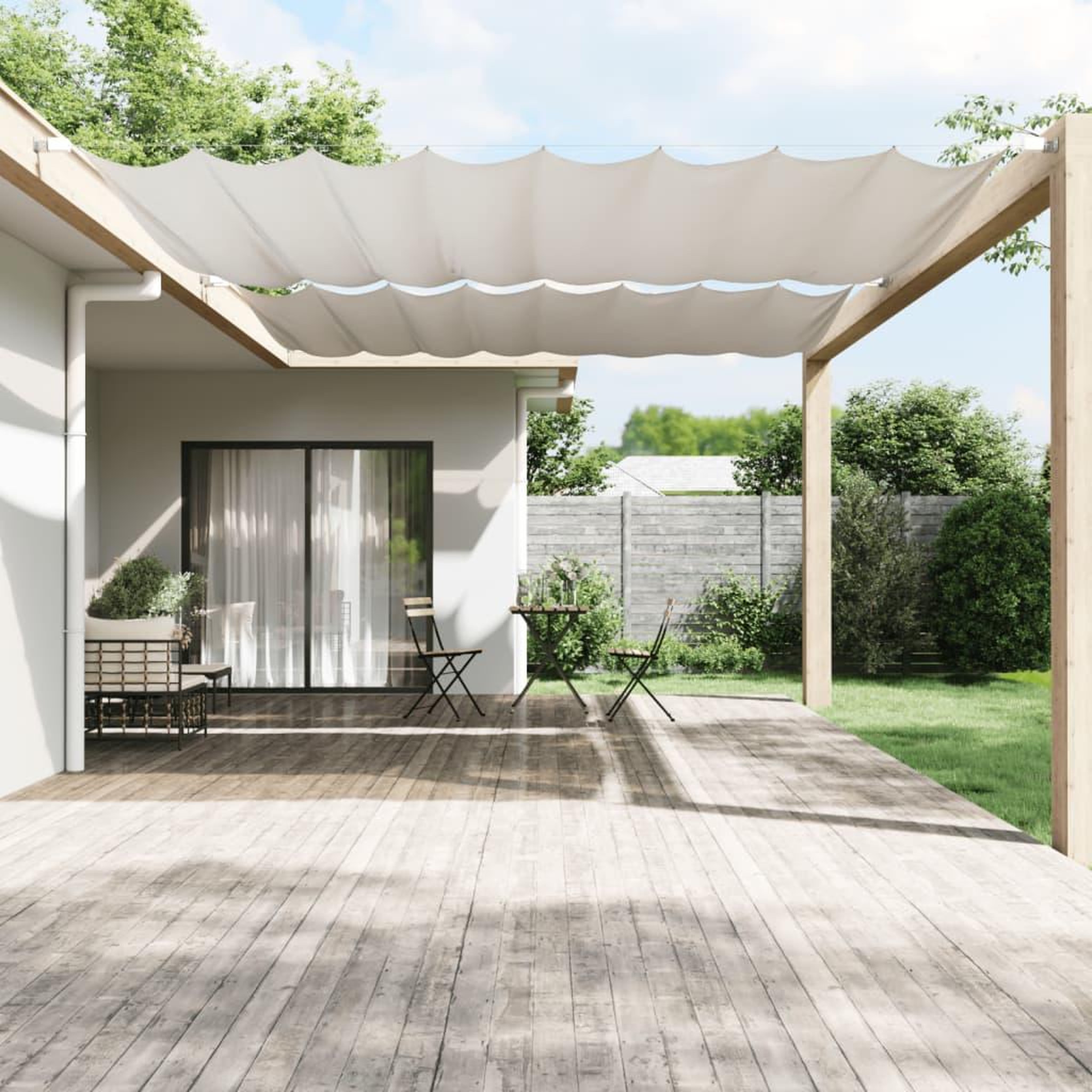 Voir la diapositive 1 : VIDAXL Auvent vertical Blanc 300x360 cm Tissu oxford