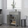 Voir la diapositive 3 : VIDAXL Armoire de salle de bain gris beton 60x33x80 cm bois ingenierie