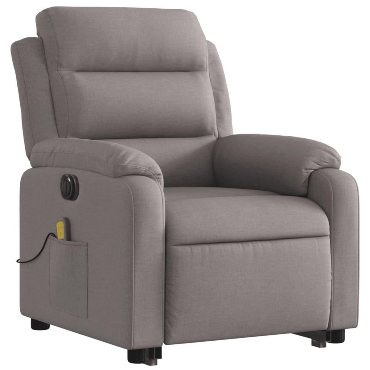 VIDAXL Fauteuil inclinable de massage electrique Taupe Tissu
