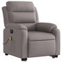 Voir la diapositive 3 : VIDAXL Fauteuil inclinable de massage electrique Taupe Tissu