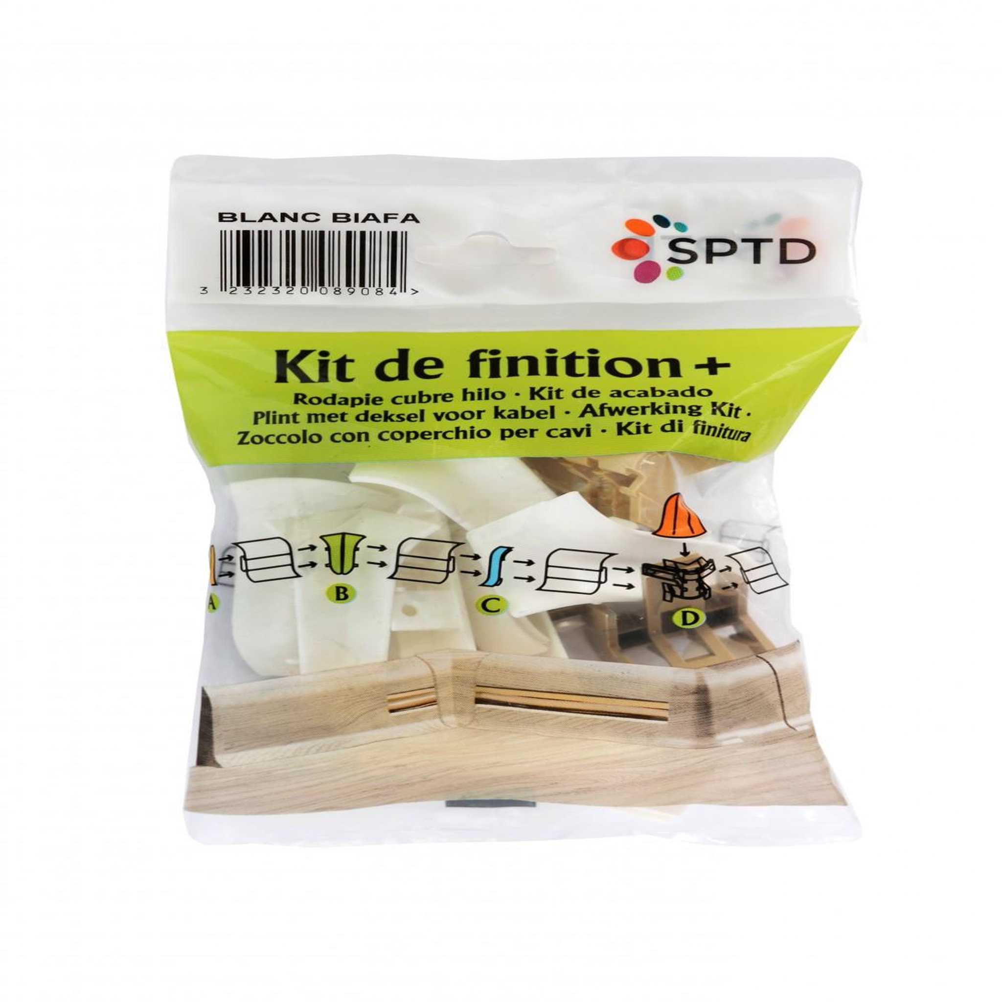 CENTRALE BRICO Kit accessoires finition de plinthes pass'fil blanc Biafa