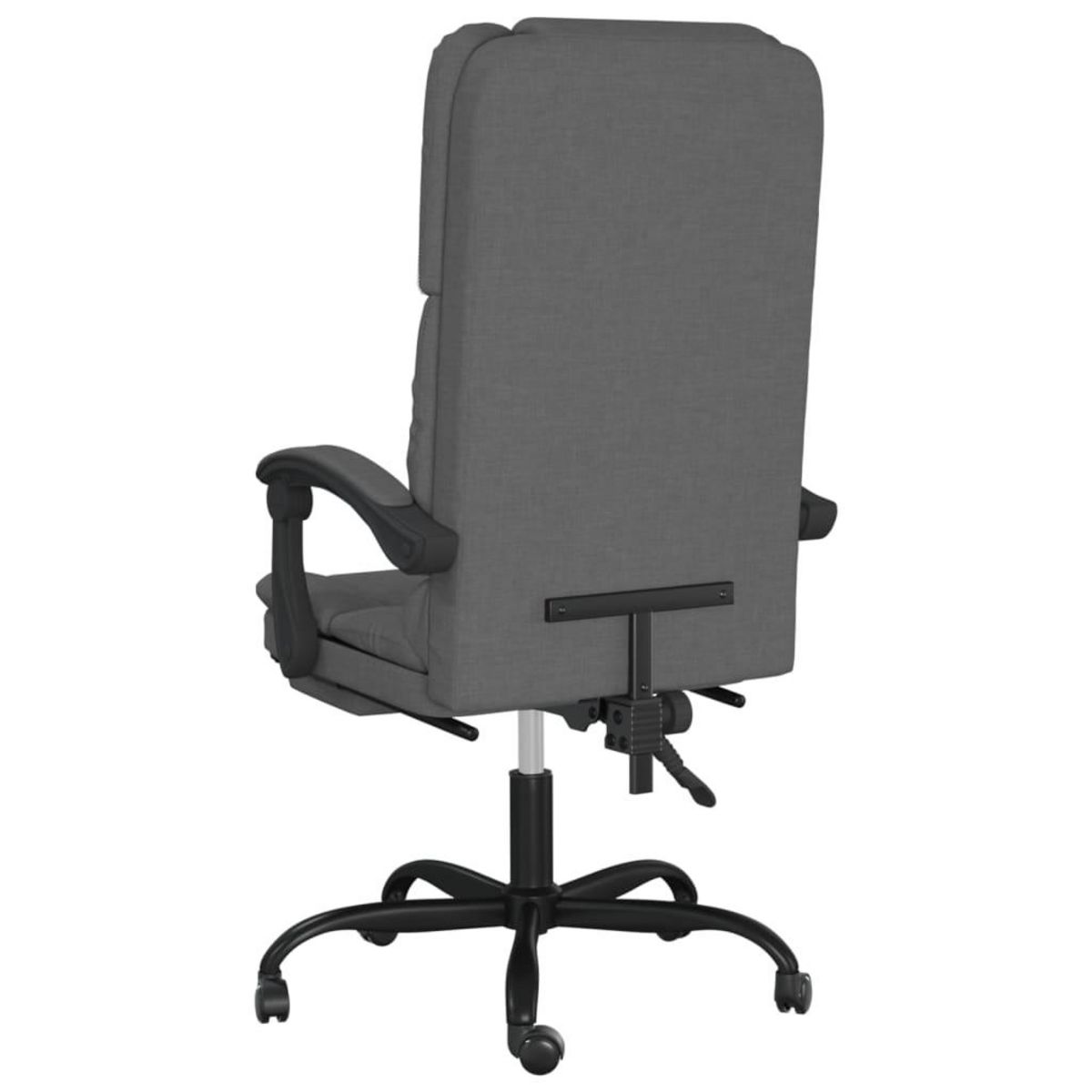 VIDAXL Fauteuil de massage inclinable de bureau Gris fonce Tissu