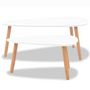 Voir la diapositive 4 : VIDAXL Ensemble de tables basses 2 pcs Bois de pin massif Blanc