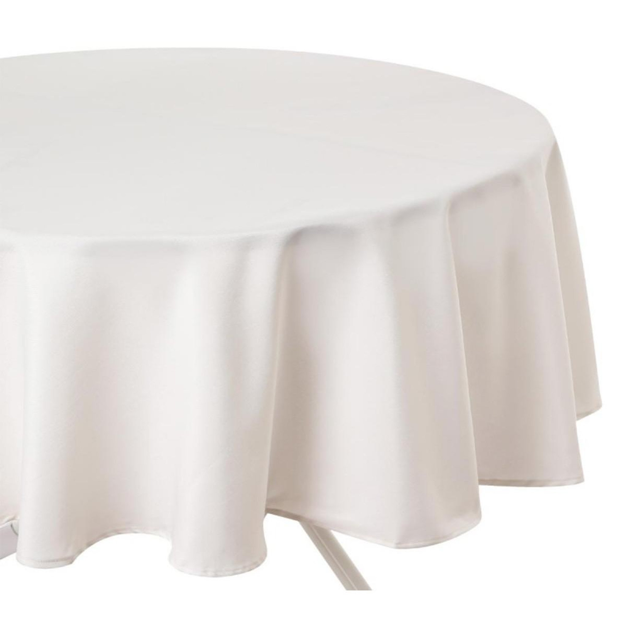 ATMOSPHERA Nappe antitache ronde  unie  180cm ivoire