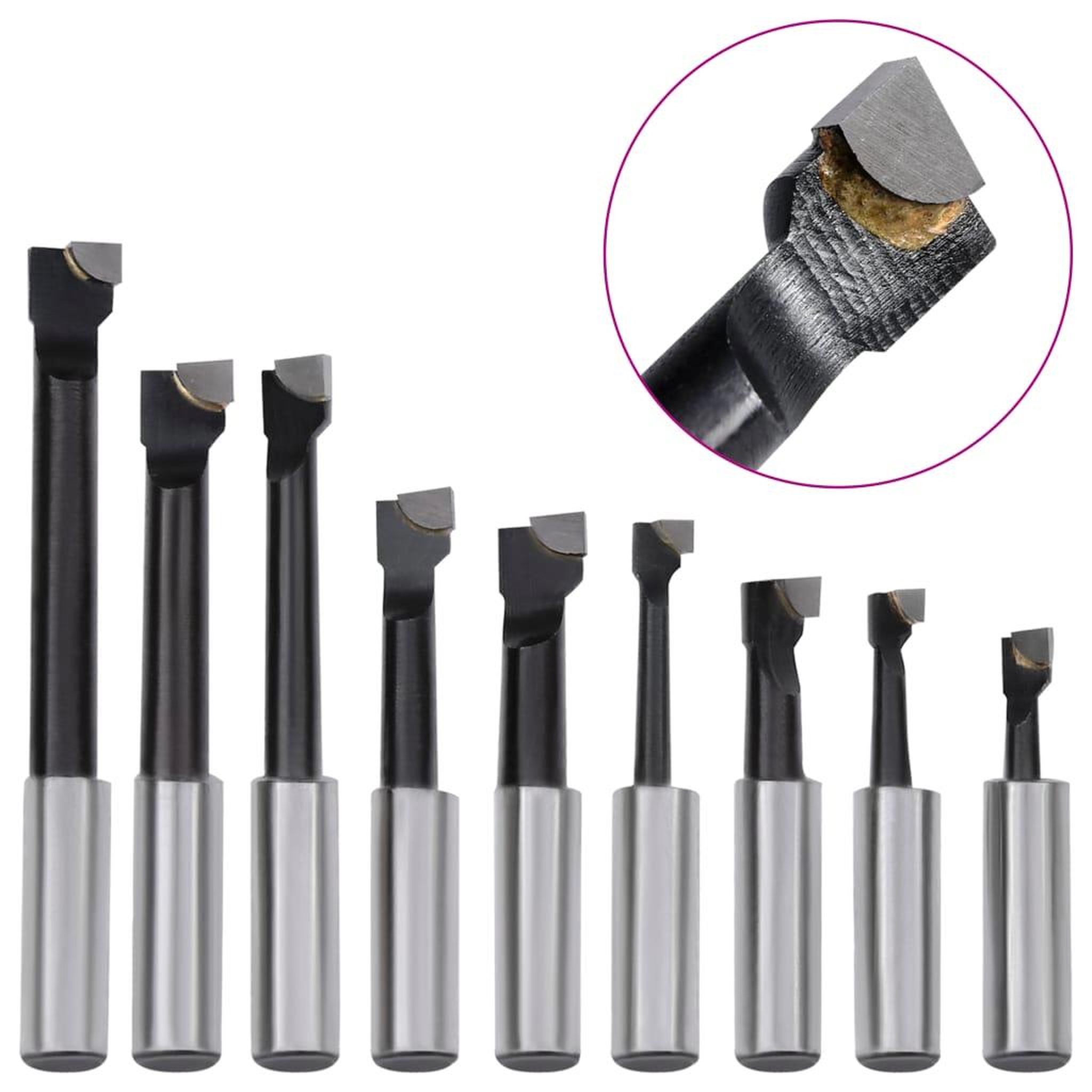 Voir la diapositive 2 : VIDAXL Jeu d'outils d'alesage 15 pcs 50 mm Tete d'alesage MT2-F1-12