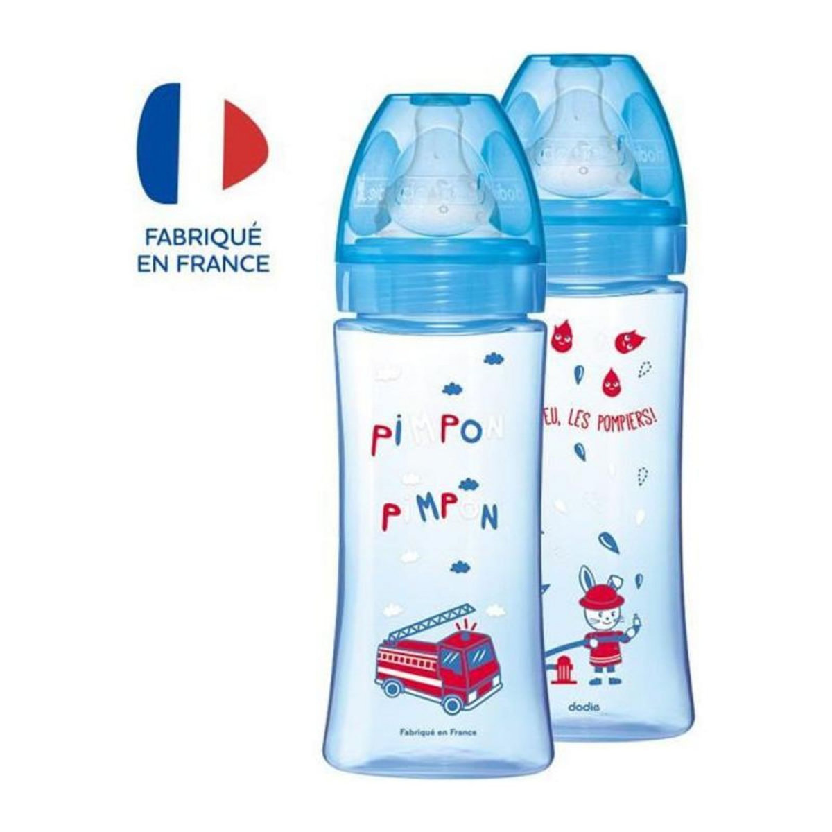 DODIE Dodie - Lot de 2 biberons Initiation+ 330ml Garcon
