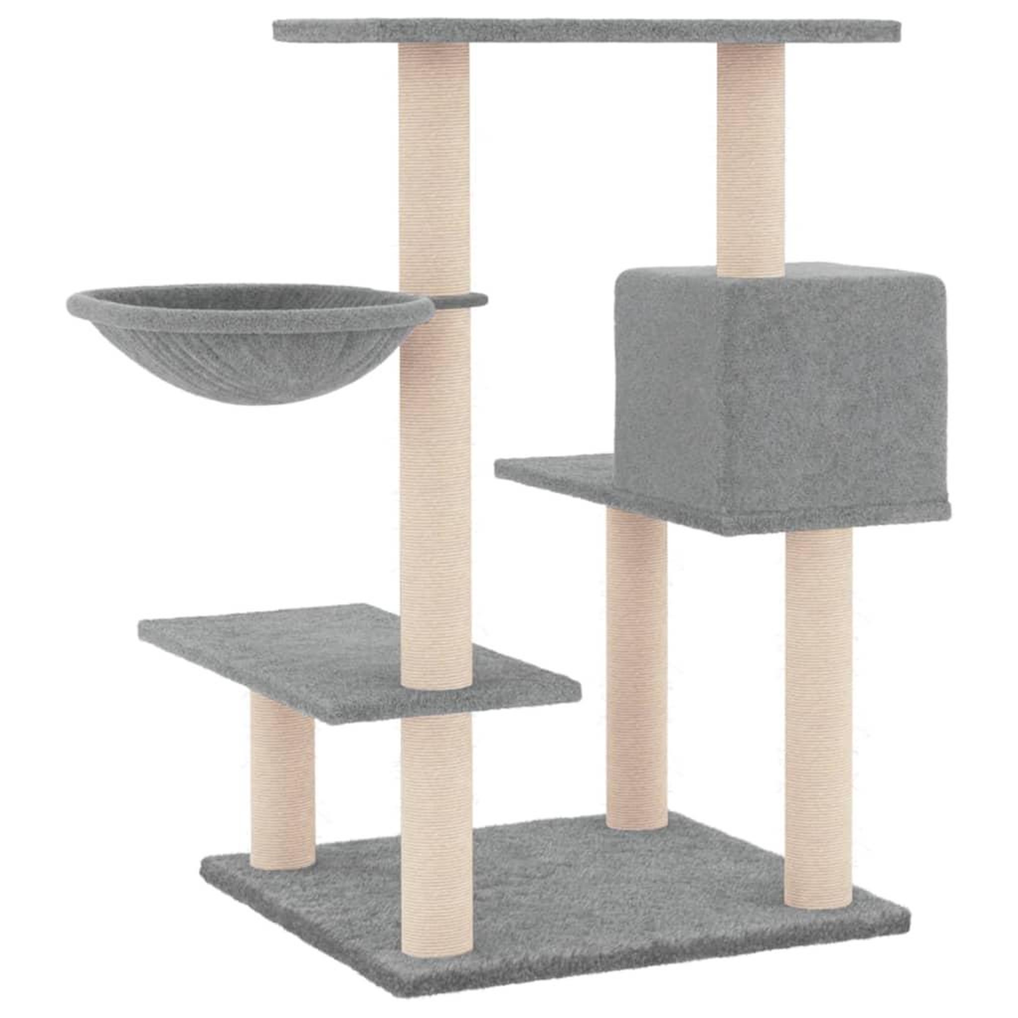 Voir la diapositive 5 : VIDAXL Arbre a chat avec griffoirs en sisal gris clair 82,5 cm