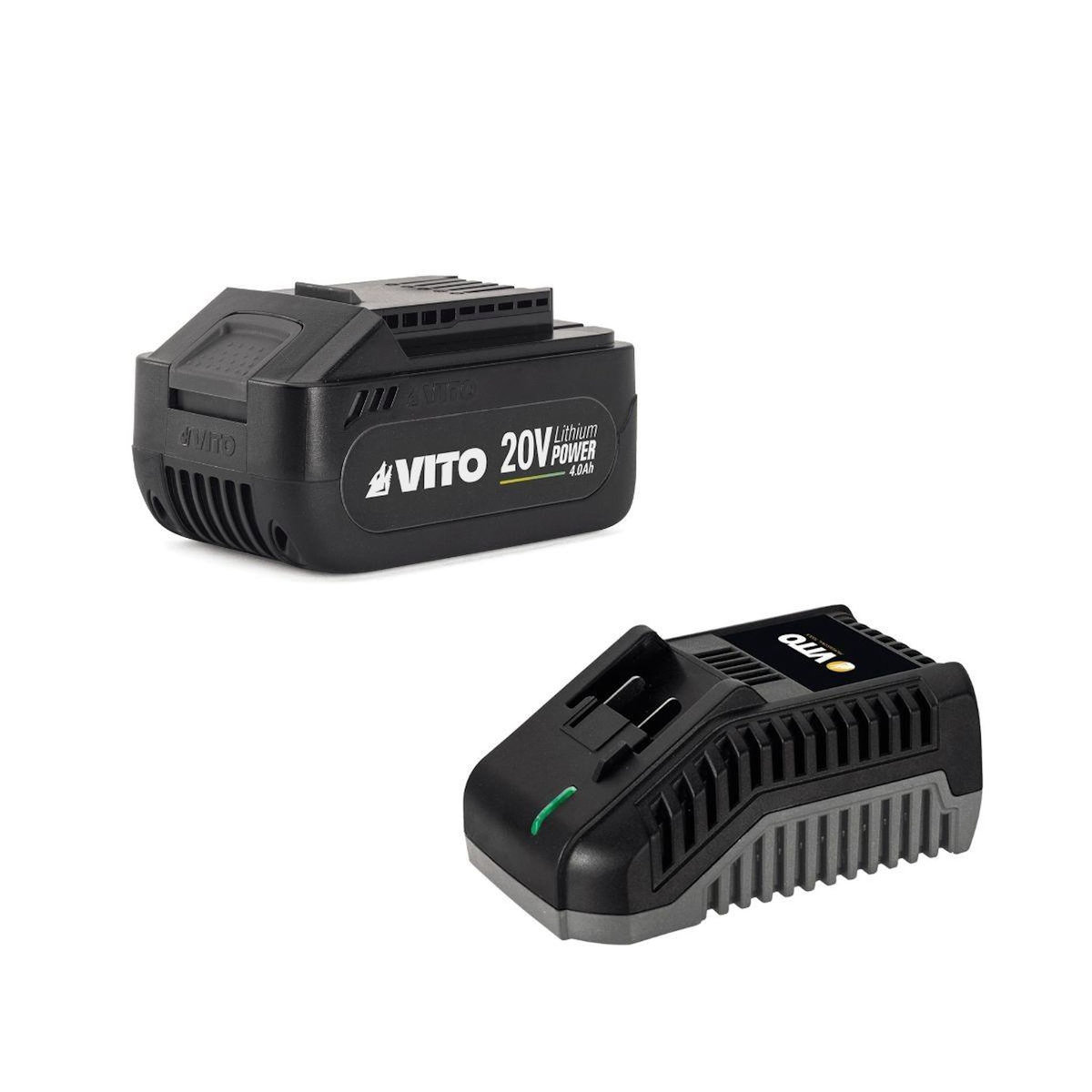 VITO Garden Coupe Bordure sans fil 20V + Batterie 4AH + Chargeur + Jeu de 20 lames coupantes VITO