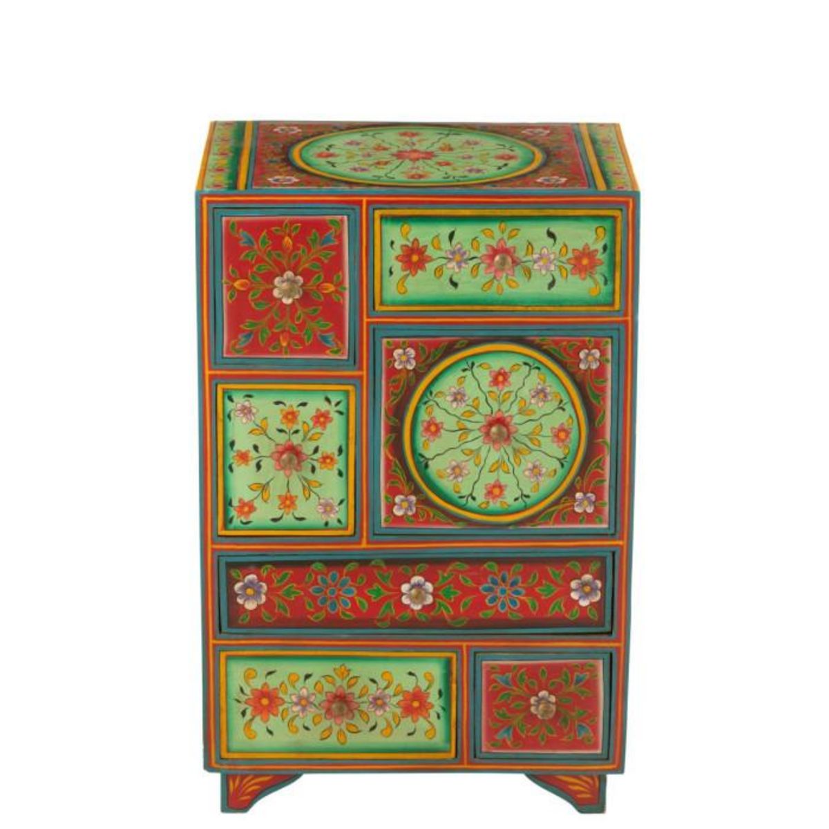 Paris Prix Commode 7 Tiroirs en Bois  Mumbai  65cm Multicolore