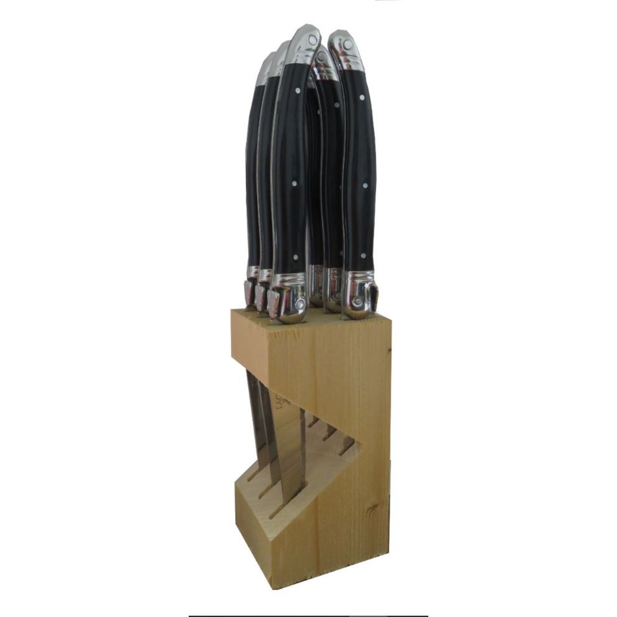 Laguiole Bloc 6 couteaux inox