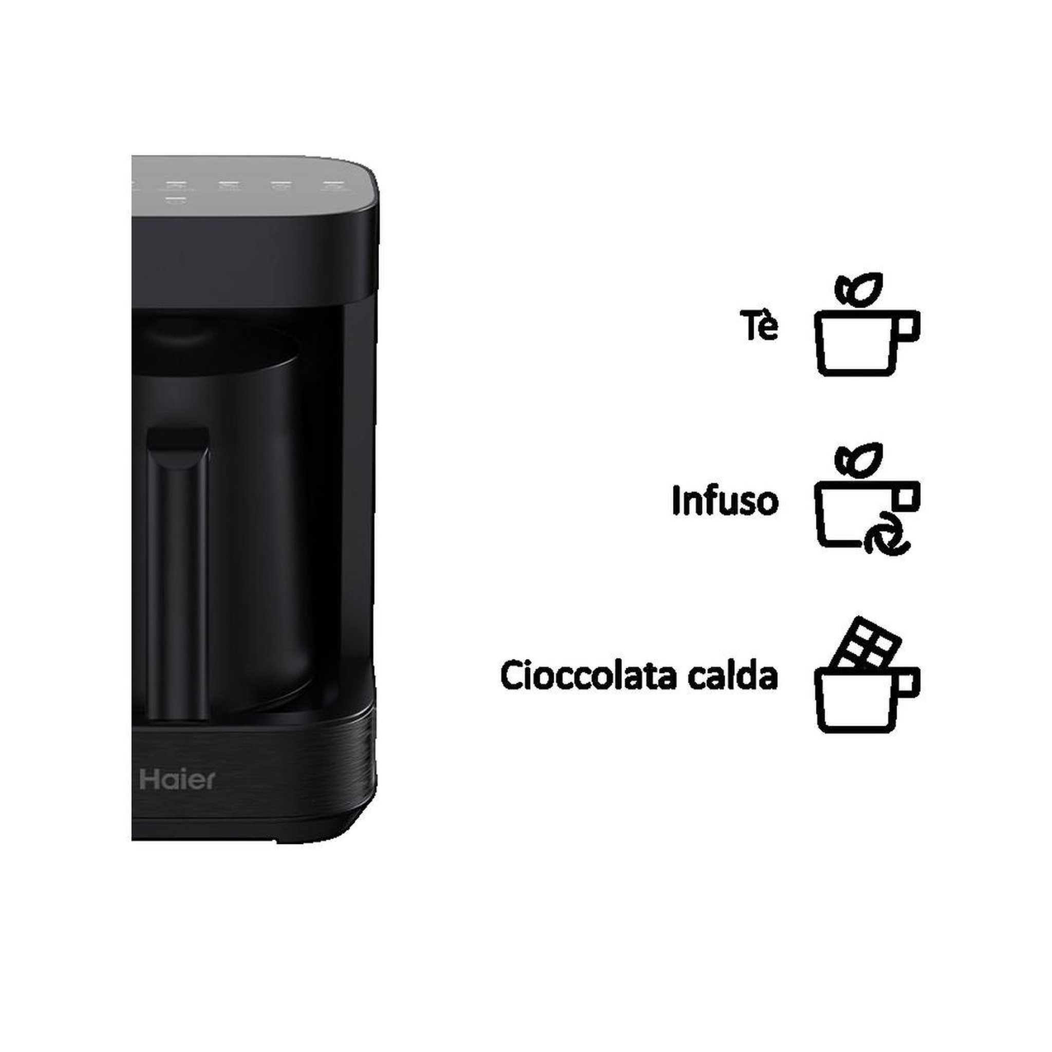 Voir la diapositive 3 : HAIER Préparateur multi-boissons Haier 6 programmes automatiques 0,35 litre 4 tasses