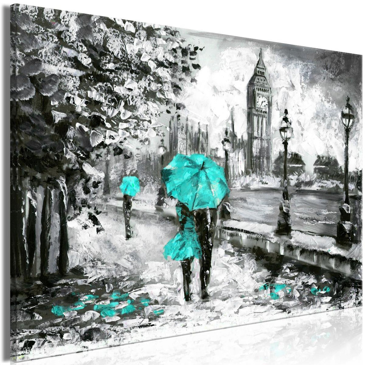 Paris Prix Tableau Imprimé  Walk in London Wide Turquoise