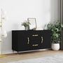 Voir la diapositive 1 : VIDAXL Buffet noir 100x36x60 cm bois d'ingenierie