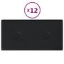 Voir la diapositive 2 : VIDAXL Panneaux muraux 12 pcs Noir 30x15 cm Similicuir 0,54 m^2