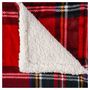 Voir la diapositive 2 : ACTUEL Plaid fantaisie double face motif écossais/sherpa 200g/m² 