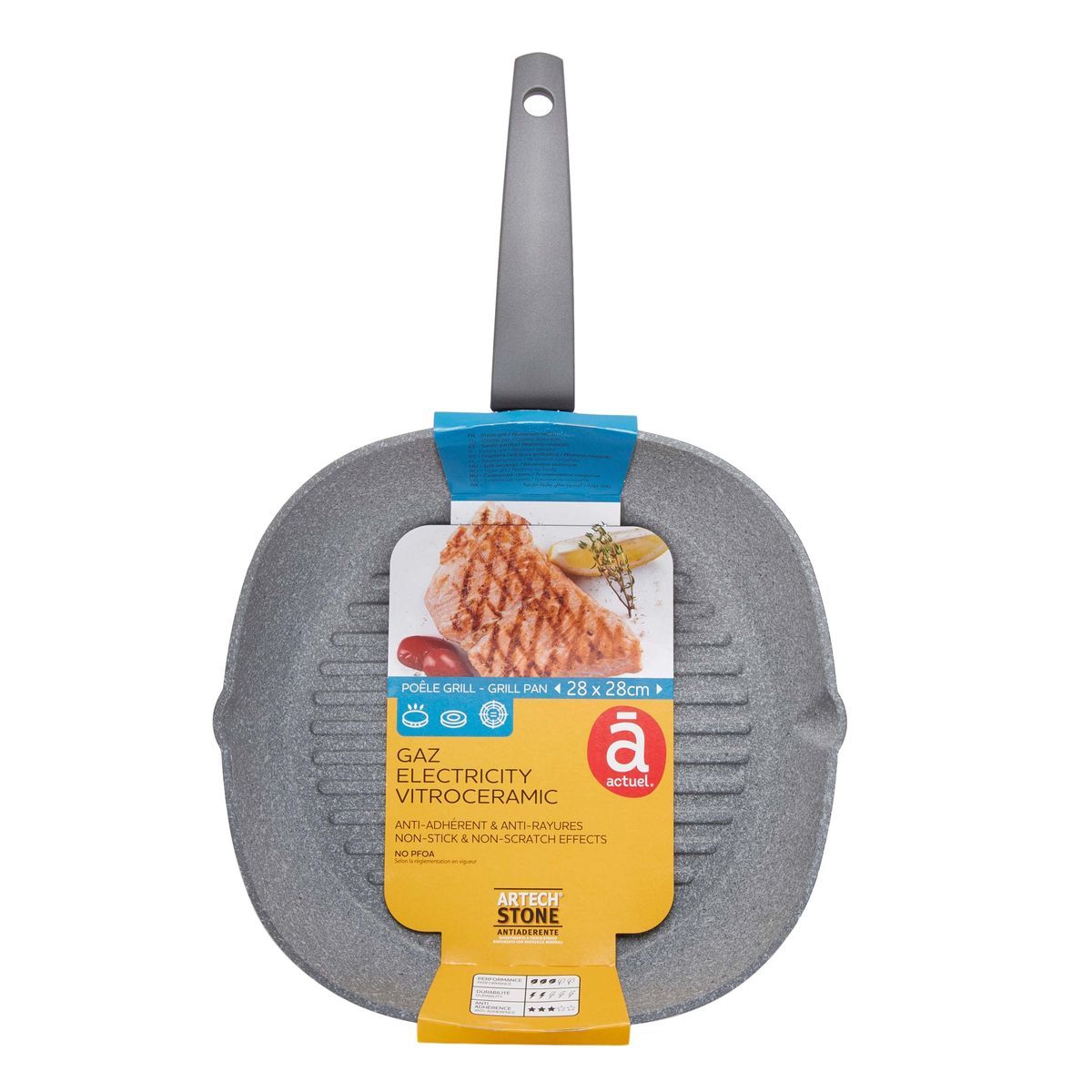 ACTUEL Grill  gris 28 x 28 cm