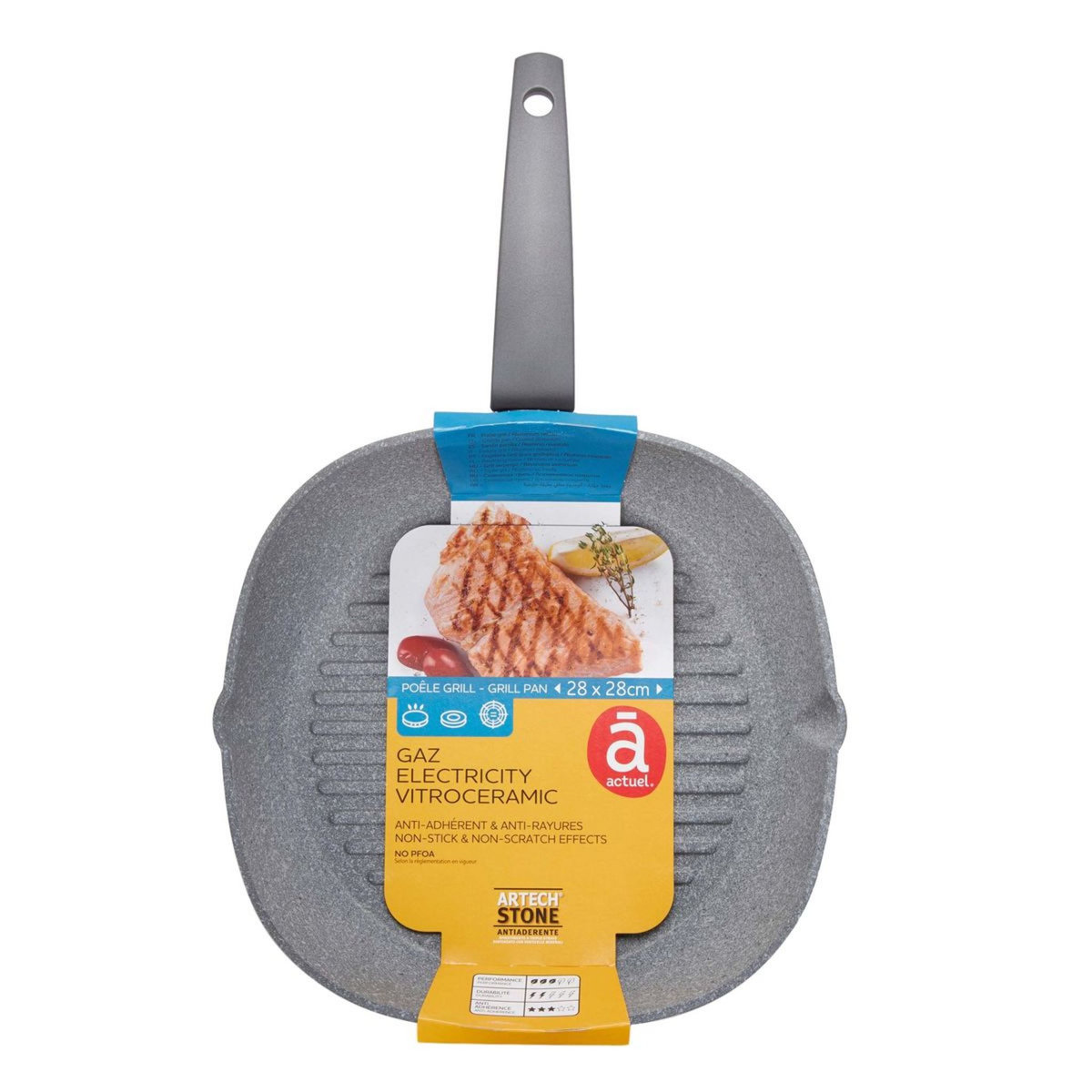 ACTUEL Grill  gris 28 x 28 cm