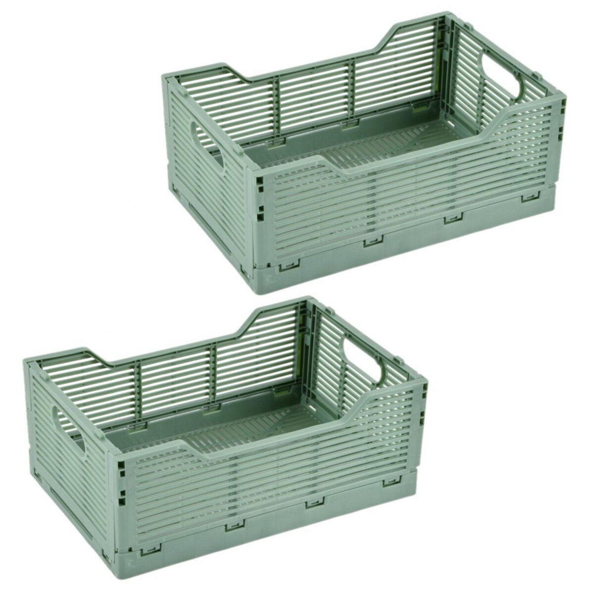 HOMEA Lot de 2 cagettes pliables FOLDY