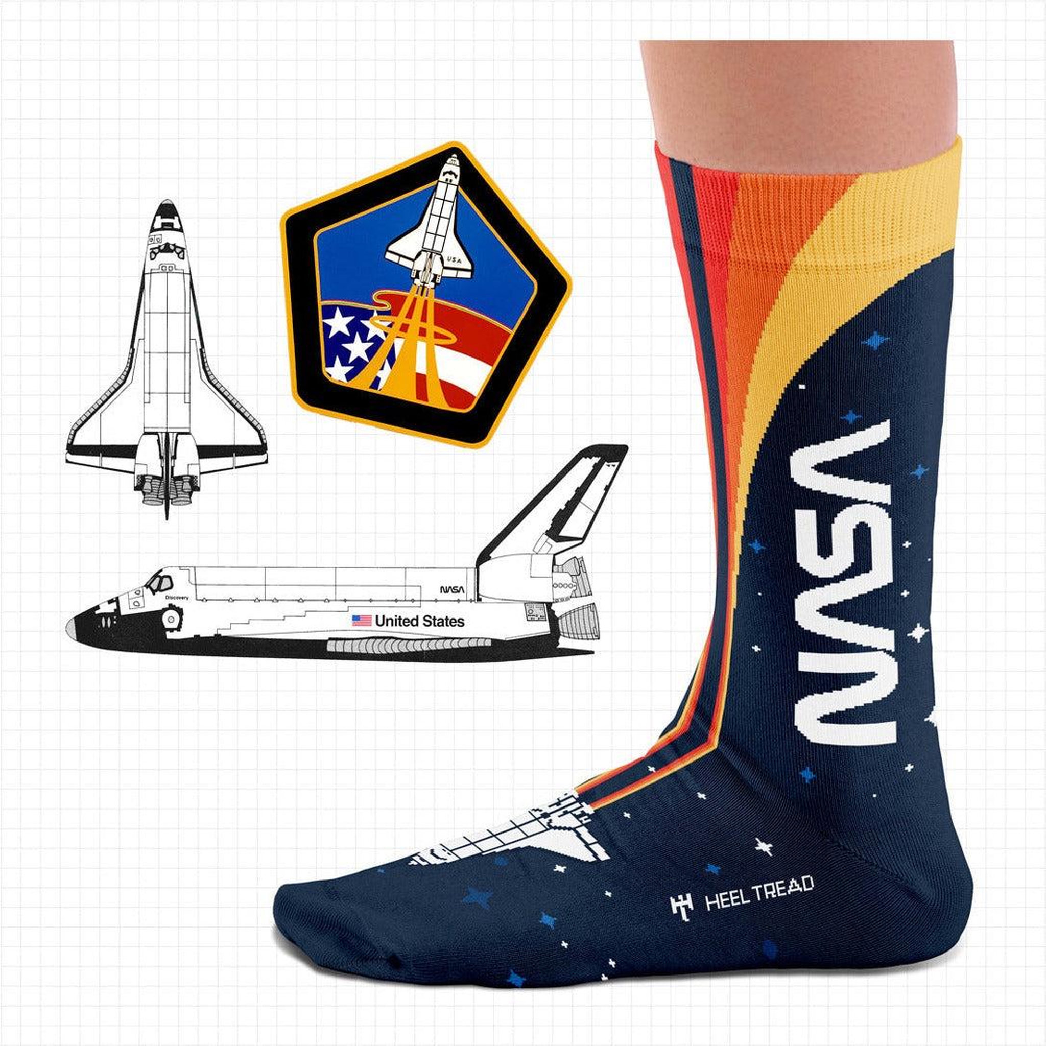 Voir la diapositive 5 : SOCK AFFAIRS Chaussettes nasa & espace