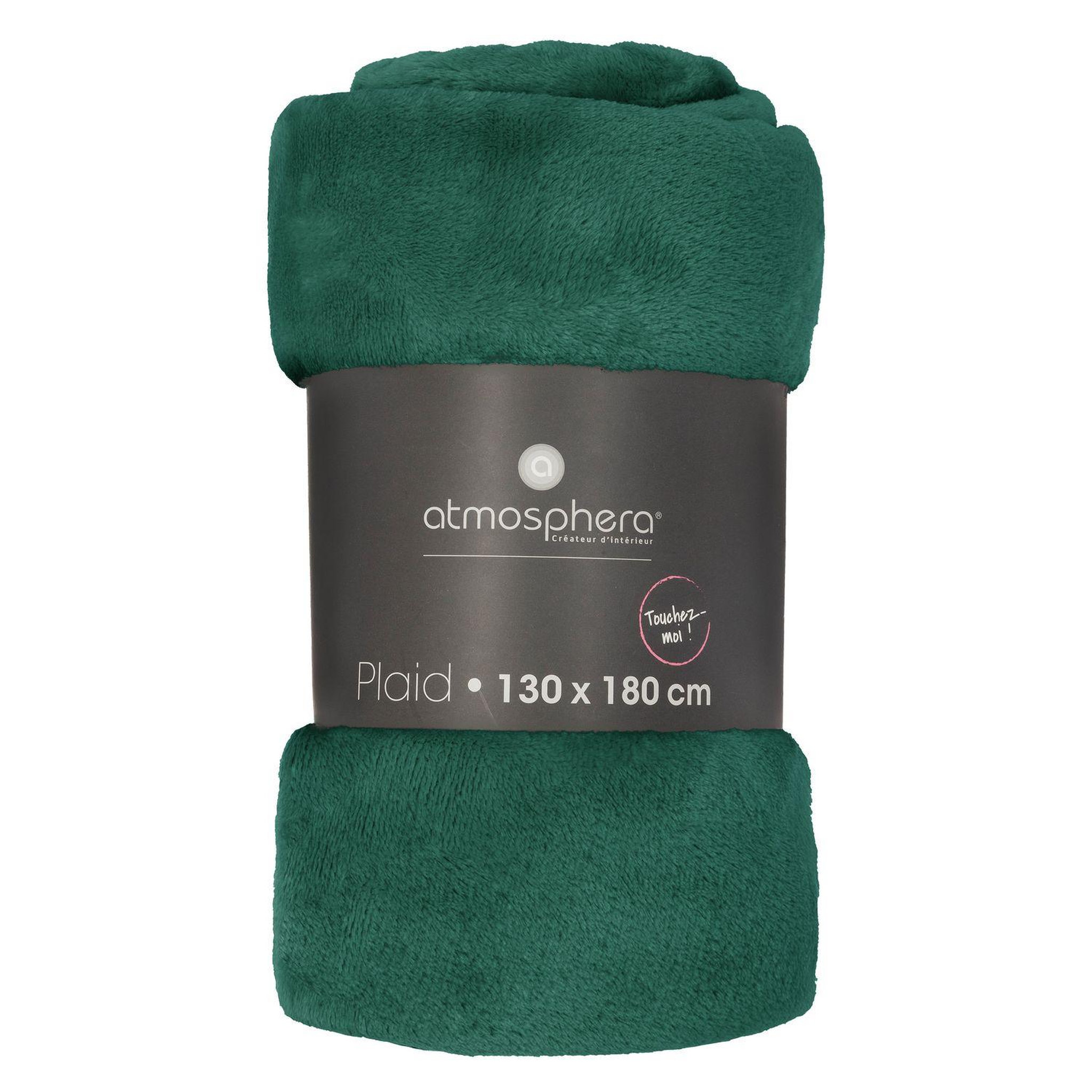 Voir la diapositive 1 : ATMOSPHERA Grand plaid en Flanelle uni