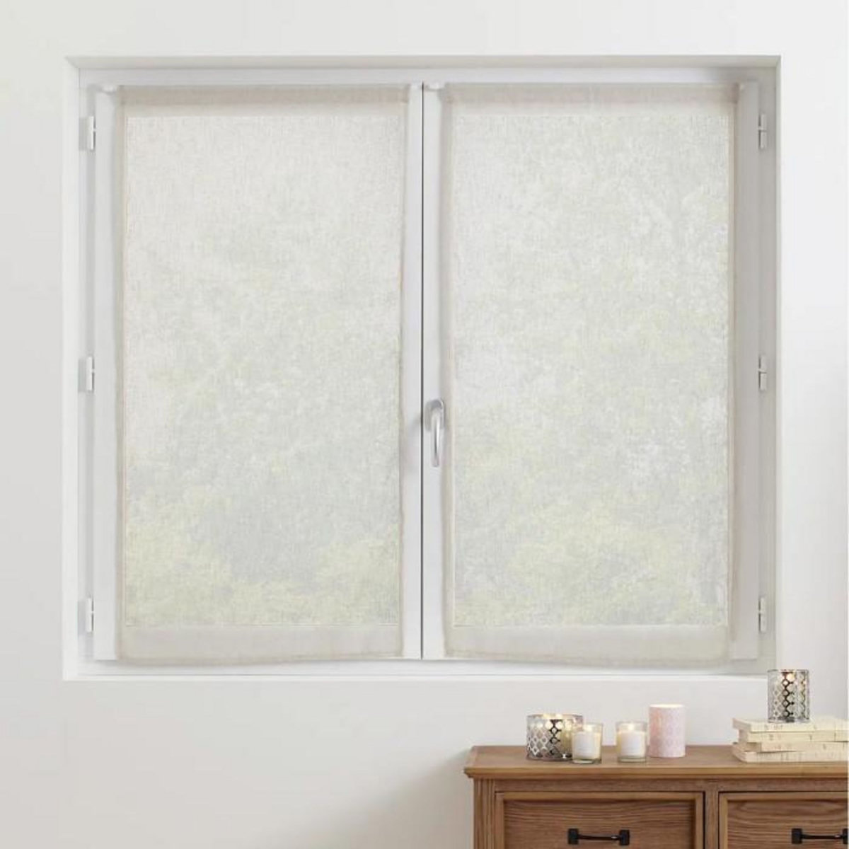 ATMOSPHERA Lot de 2 Rideaux Voilage  Fred  60x120cm Lin