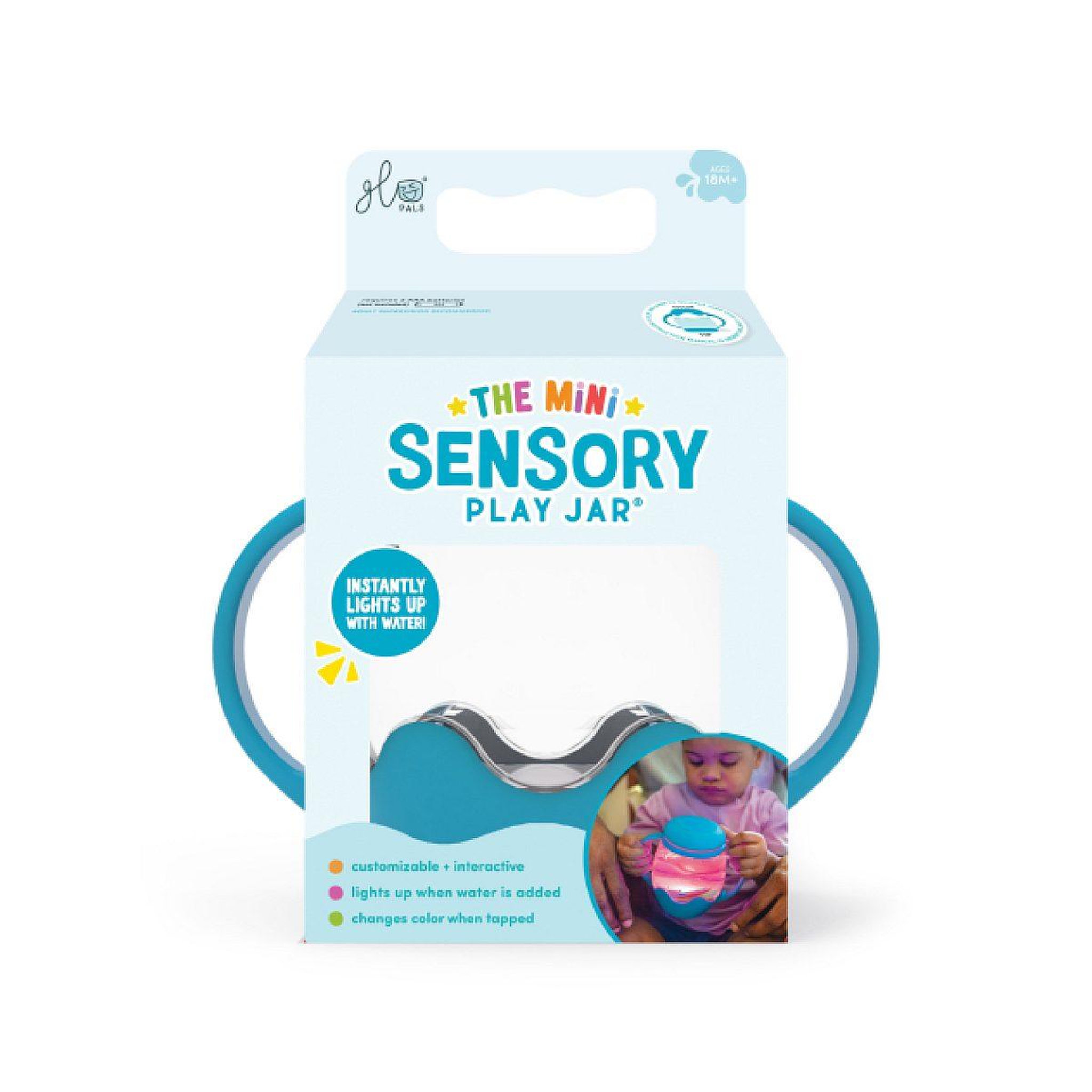 GLO PALS Mini jar sensorielle blue
