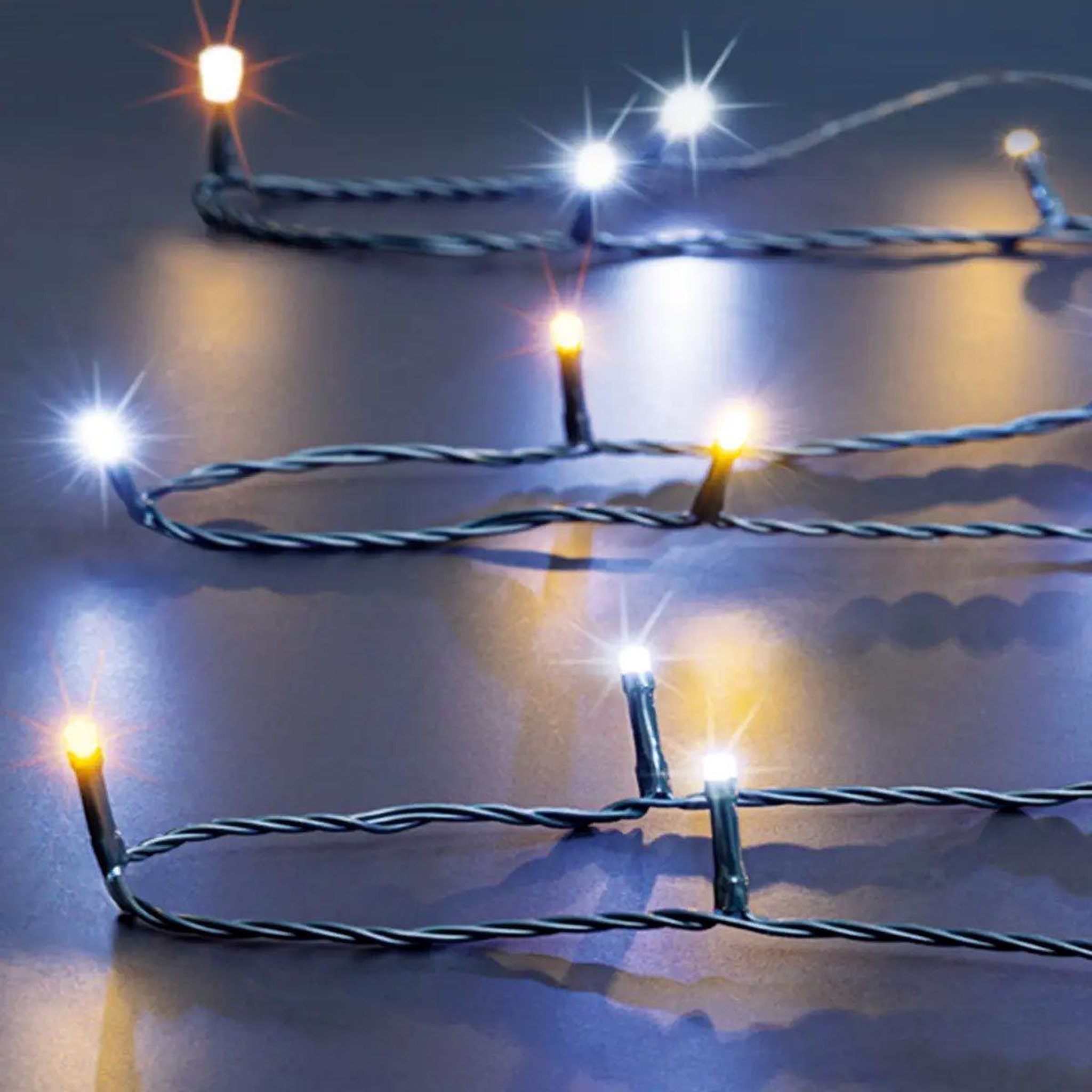 FEERIC LIGHT & CHRISTMAS Guirlande lumineuse extérieur  program  3,5m blanc chaud & froid