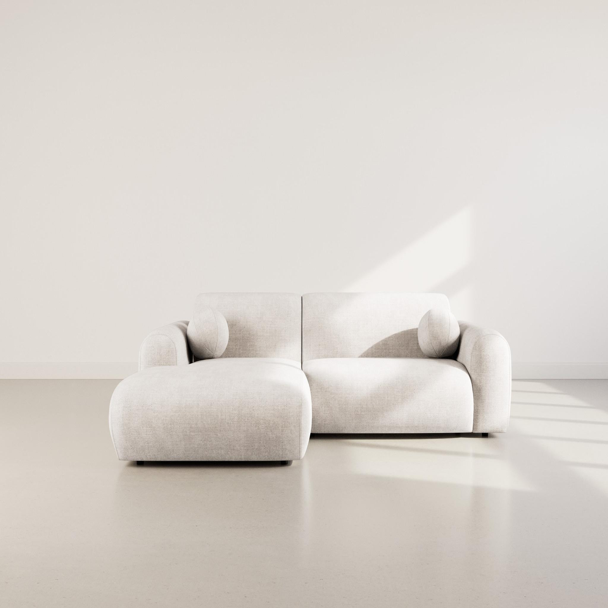 Voir la diapositive 2 : BEST MOBILIER Louise - canapé d'angle gauche 4 places en velours texturé