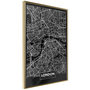Voir la diapositive 1 : Paris Prix Affiche Murale Encadrée  City Map London Dark