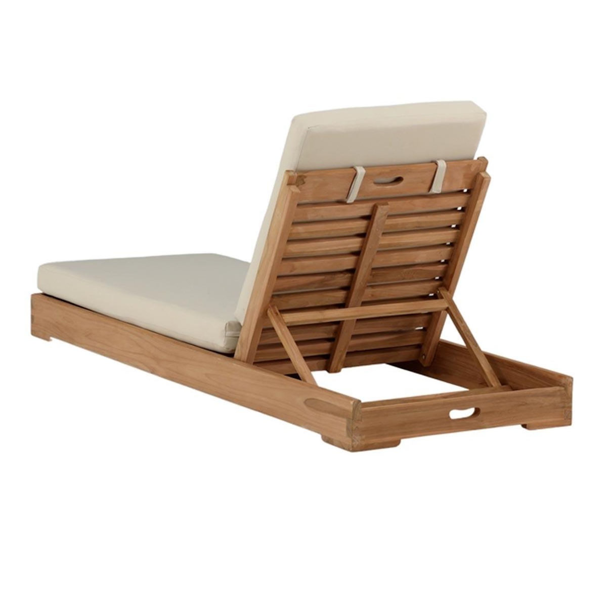 Paris Prix Bain de Soleil en Teck  Kenya  200cm Naturel & Beige