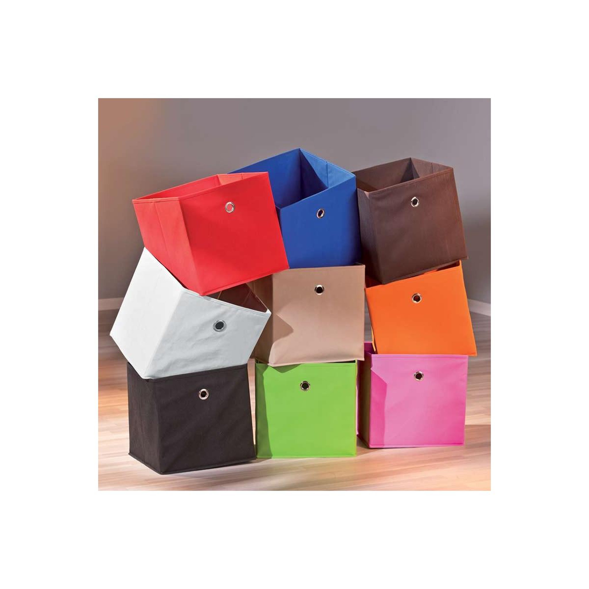 Voir la diapositive 5 : INTERLINK Boîte de rangement pliable  kase  32cm marron