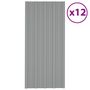 Voir la diapositive 1 : VIDAXL Panneaux de toiture 12 pcs Acier galvanise Gris 100x45 cm
