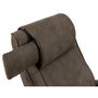Voir la diapositive 4 : TOILINUX Fauteuil Hailey avec accoudoirs et repose pieds - Taupe