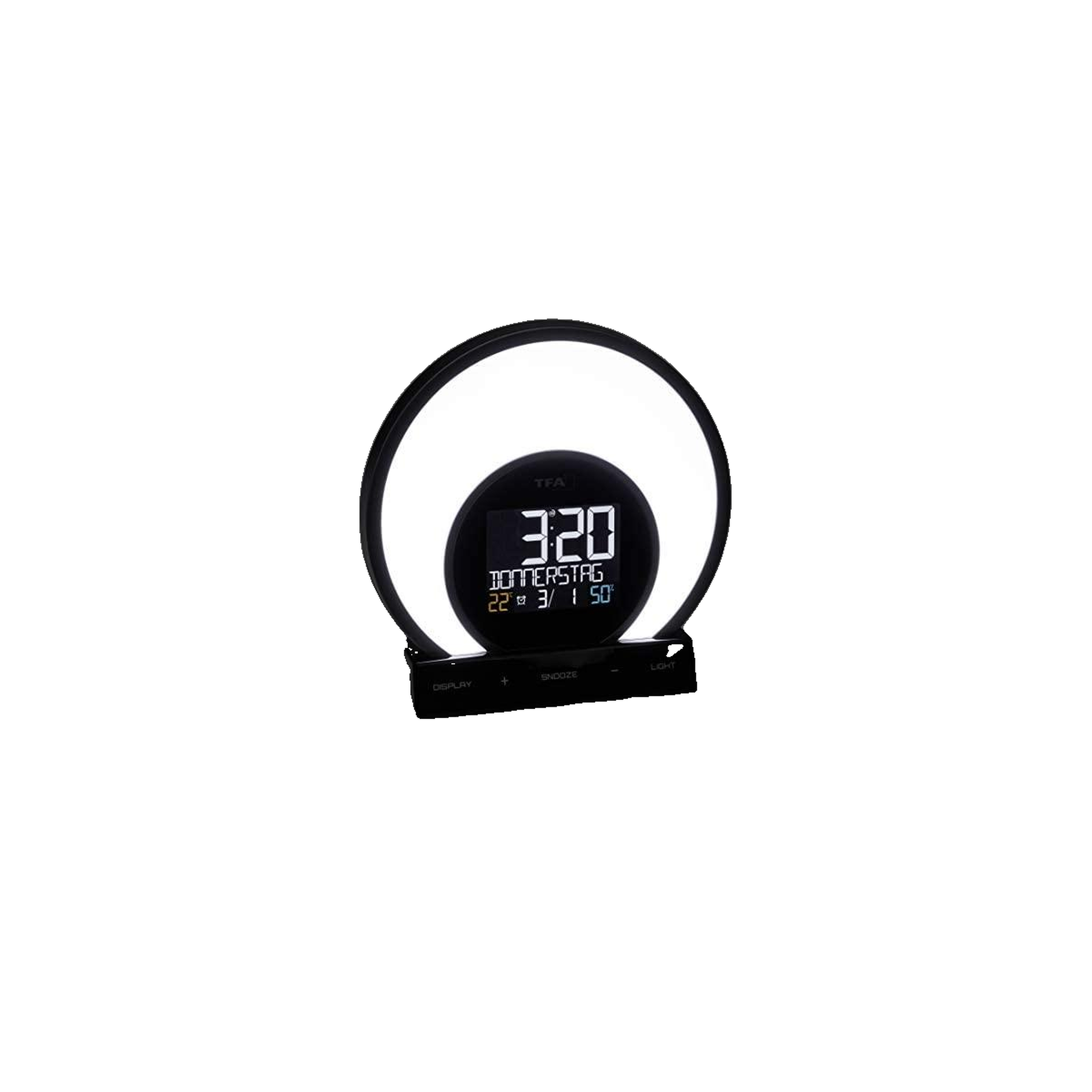 Voir la diapositive 3 : TFA Réveil lumineux TFA SOLUNA simulation de lever du soleil