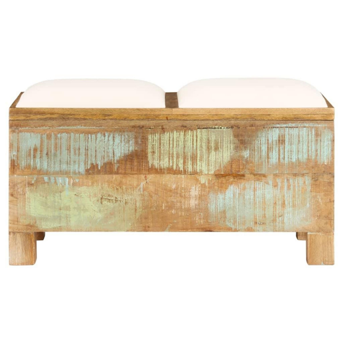 VIDAXL Banc de rangement Bois massif recycle 80 x 40 x 40 cm