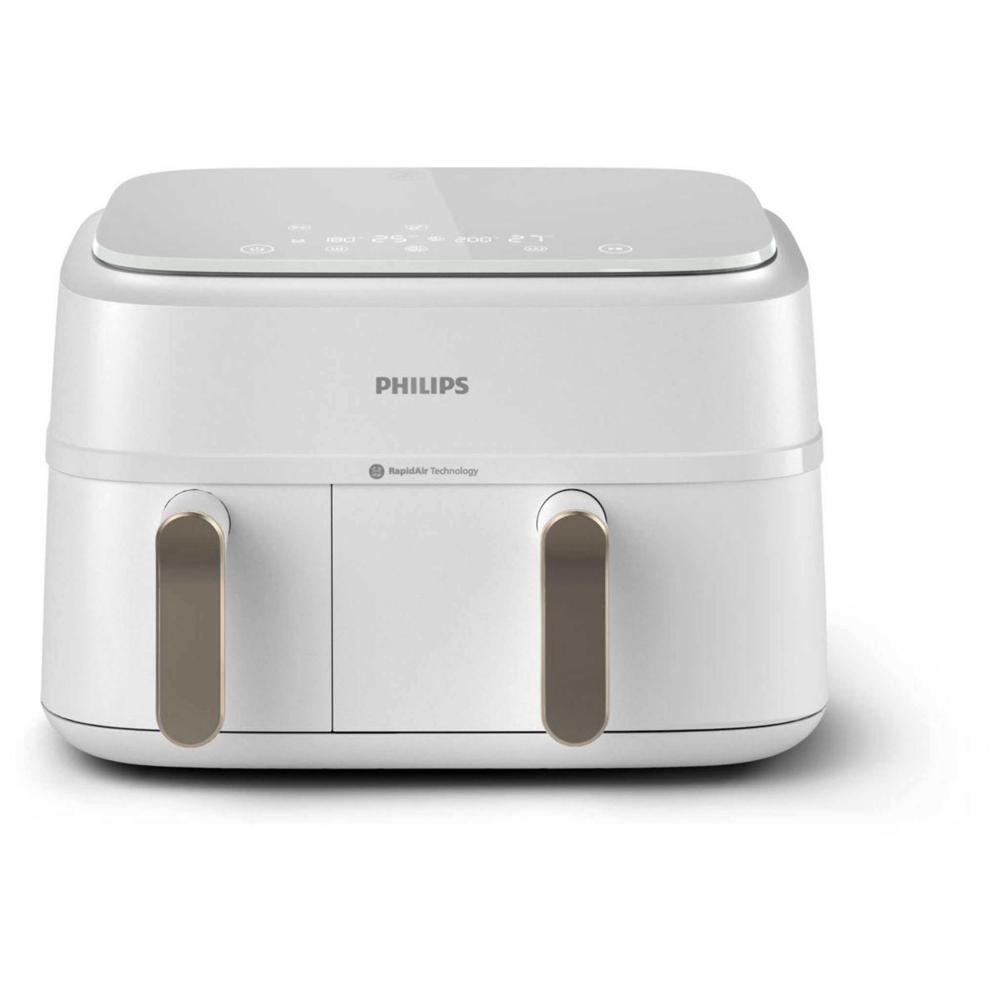 Voir la diapositive 2 : Philips Airfryer NA353/10 friteuse sans huile double panier Blanc/Doré, Série 3000 9L (3+6L)