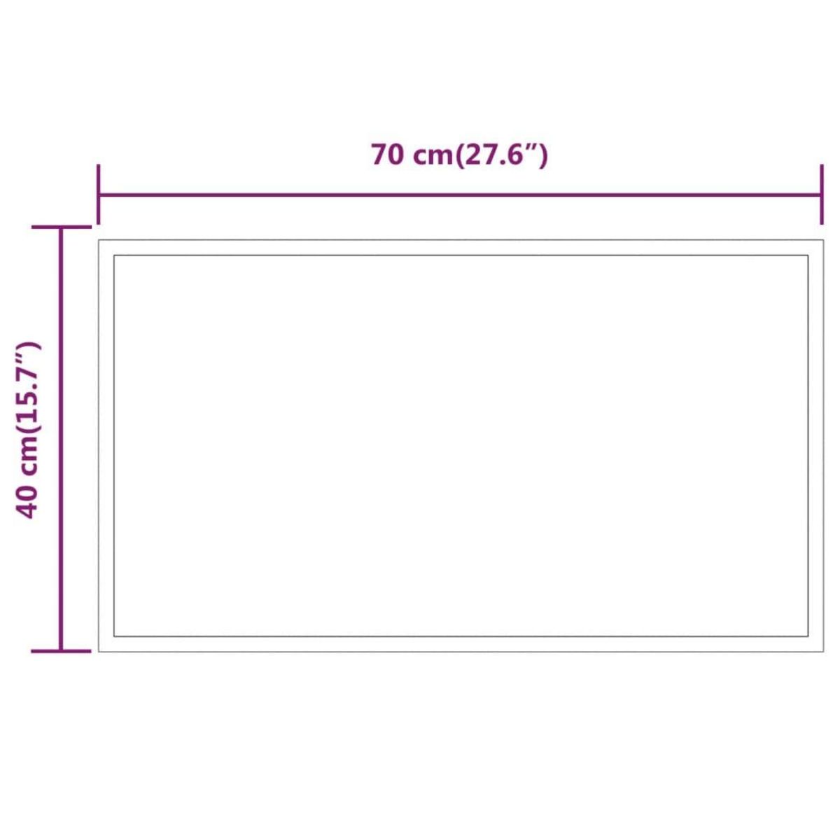 VIDAXL Miroir de salle de bain a LED 40x70 cm