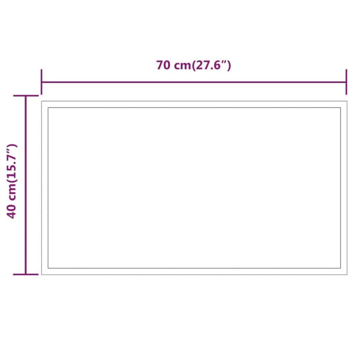 VIDAXL Miroir de salle de bain a LED 40x70 cm