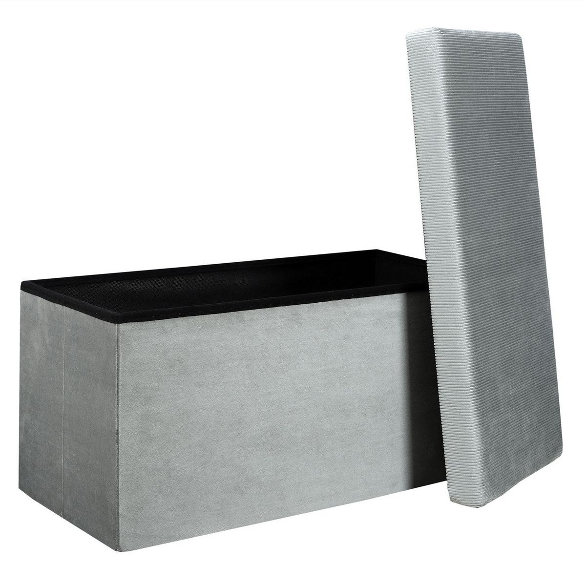 The Home Deco Factory Coffre banc pliable design velours Giulia