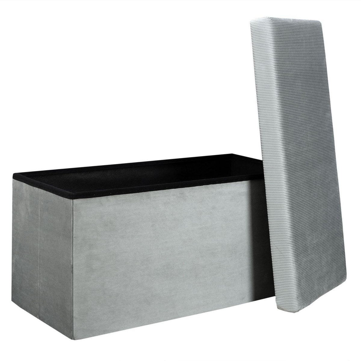 The Home Deco Factory Coffre banc pliable design velours Giulia