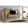 Voir la diapositive 2 : Paris Prix Meuble TV Mural Design  Switch I  330cm Naturel