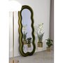 Voir la diapositive 5 : Paris Prix Miroir Mural en Velours  Wavy  160cm Vert